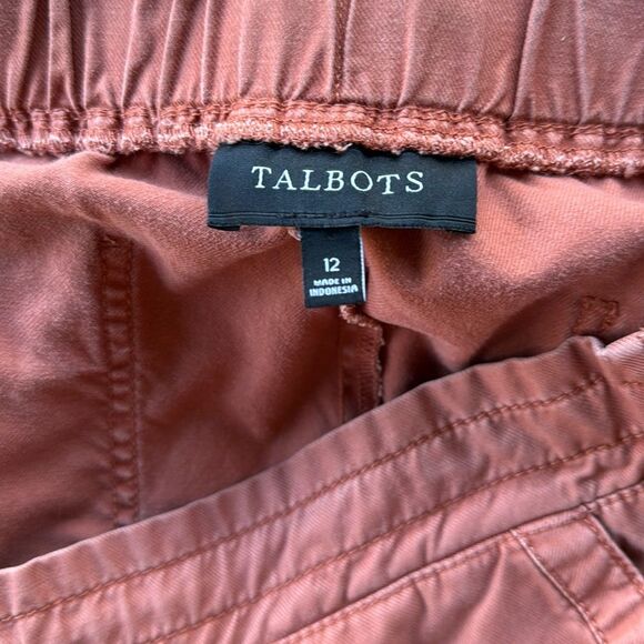 Talbots Soft Twill Cropped Drawstring Waist Pants Size 12 - Picture 5 of 6